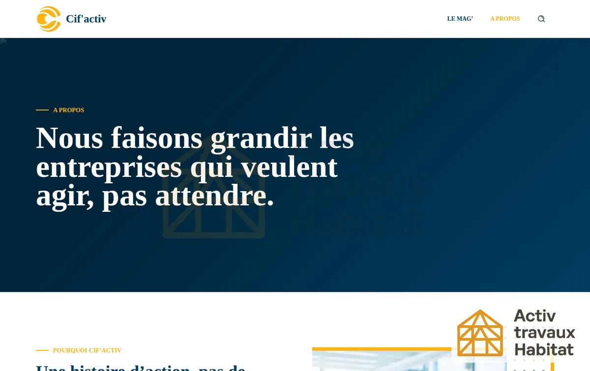 Capture : A propos - Cif'activ